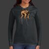 Ladies 100% Ring Spun Cotton Long Sleeve Hooded T Shirt Thumbnail