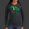 Ladies 100% Ring Spun Cotton Long Sleeve Hooded T Shirt Thumbnail