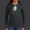 Ladies 100% Ring Spun Cotton Long Sleeve Hooded T Shirt Thumbnail