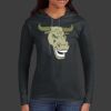 Ladies 100% Ring Spun Cotton Long Sleeve Hooded T Shirt Thumbnail