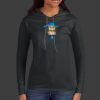 Ladies 100% Ring Spun Cotton Long Sleeve Hooded T Shirt Thumbnail