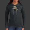 Ladies 100% Ring Spun Cotton Long Sleeve Hooded T Shirt Thumbnail