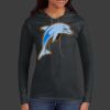 Ladies 100% Ring Spun Cotton Long Sleeve Hooded T Shirt Thumbnail
