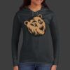 Ladies 100% Ring Spun Cotton Long Sleeve Hooded T Shirt Thumbnail
