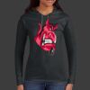 Ladies 100% Ring Spun Cotton Long Sleeve Hooded T Shirt Thumbnail