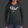 Ladies 100% Ring Spun Cotton Long Sleeve Hooded T Shirt Thumbnail