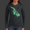 Ladies 100% Ring Spun Cotton Long Sleeve Hooded T Shirt Thumbnail