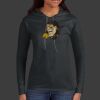 Ladies 100% Ring Spun Cotton Long Sleeve Hooded T Shirt Thumbnail