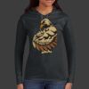 Ladies 100% Ring Spun Cotton Long Sleeve Hooded T Shirt Thumbnail