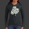 Ladies 100% Ring Spun Cotton Long Sleeve Hooded T Shirt Thumbnail