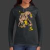 Ladies 100% Ring Spun Cotton Long Sleeve Hooded T Shirt Thumbnail