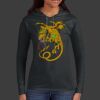 Ladies 100% Ring Spun Cotton Long Sleeve Hooded T Shirt Thumbnail