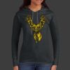 Ladies 100% Ring Spun Cotton Long Sleeve Hooded T Shirt Thumbnail