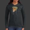 Ladies 100% Ring Spun Cotton Long Sleeve Hooded T Shirt Thumbnail