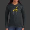 Ladies 100% Ring Spun Cotton Long Sleeve Hooded T Shirt Thumbnail