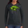 Ladies 100% Ring Spun Cotton Long Sleeve Hooded T Shirt Thumbnail