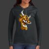 Ladies 100% Ring Spun Cotton Long Sleeve Hooded T Shirt Thumbnail