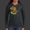 Ladies 100% Ring Spun Cotton Long Sleeve Hooded T Shirt Thumbnail
