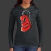 Ladies 100% Ring Spun Cotton Long Sleeve Hooded T Shirt Thumbnail