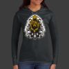 Ladies 100% Ring Spun Cotton Long Sleeve Hooded T Shirt Thumbnail