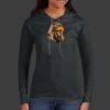 Ladies 100% Ring Spun Cotton Long Sleeve Hooded T Shirt Thumbnail