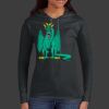 Ladies 100% Ring Spun Cotton Long Sleeve Hooded T Shirt Thumbnail