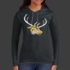 Ladies 100% Ring Spun Cotton Long Sleeve Hooded T Shirt Thumbnail