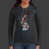Ladies 100% Ring Spun Cotton Long Sleeve Hooded T Shirt Thumbnail