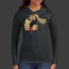 Ladies 100% Ring Spun Cotton Long Sleeve Hooded T Shirt Thumbnail