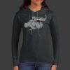 Ladies 100% Ring Spun Cotton Long Sleeve Hooded T Shirt Thumbnail