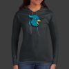 Ladies 100% Ring Spun Cotton Long Sleeve Hooded T Shirt Thumbnail