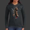 Ladies 100% Ring Spun Cotton Long Sleeve Hooded T Shirt Thumbnail