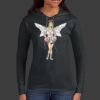 Ladies 100% Ring Spun Cotton Long Sleeve Hooded T Shirt Thumbnail