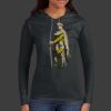 Ladies 100% Ring Spun Cotton Long Sleeve Hooded T Shirt Thumbnail