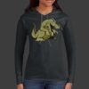 Ladies 100% Ring Spun Cotton Long Sleeve Hooded T Shirt Thumbnail