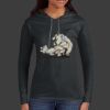 Ladies 100% Ring Spun Cotton Long Sleeve Hooded T Shirt Thumbnail