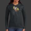 Ladies 100% Ring Spun Cotton Long Sleeve Hooded T Shirt Thumbnail