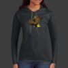 Ladies 100% Ring Spun Cotton Long Sleeve Hooded T Shirt Thumbnail