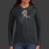 Ladies 100% Ring Spun Cotton Long Sleeve Hooded T Shirt Thumbnail