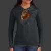 Ladies 100% Ring Spun Cotton Long Sleeve Hooded T Shirt Thumbnail