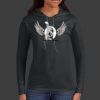 Ladies 100% Ring Spun Cotton Long Sleeve Hooded T Shirt Thumbnail