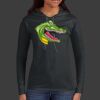 Ladies 100% Ring Spun Cotton Long Sleeve Hooded T Shirt Thumbnail