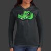 Ladies 100% Ring Spun Cotton Long Sleeve Hooded T Shirt Thumbnail