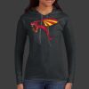 Ladies 100% Ring Spun Cotton Long Sleeve Hooded T Shirt Thumbnail