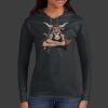Ladies 100% Ring Spun Cotton Long Sleeve Hooded T Shirt Thumbnail