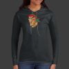 Ladies 100% Ring Spun Cotton Long Sleeve Hooded T Shirt Thumbnail