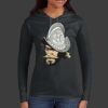 Ladies 100% Ring Spun Cotton Long Sleeve Hooded T Shirt Thumbnail