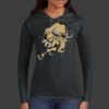 Ladies 100% Ring Spun Cotton Long Sleeve Hooded T Shirt Thumbnail