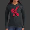 Ladies 100% Ring Spun Cotton Long Sleeve Hooded T Shirt Thumbnail