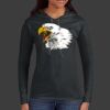 Ladies 100% Ring Spun Cotton Long Sleeve Hooded T Shirt Thumbnail